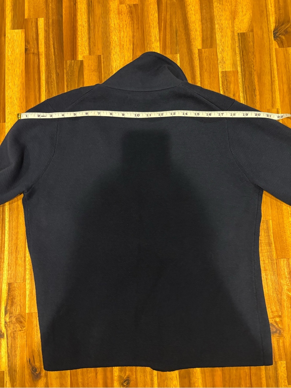 J. Crew Cropped Single-Button Sweater Blazer Knit Cotton Navy Blue Medium - Picture 14 of 14